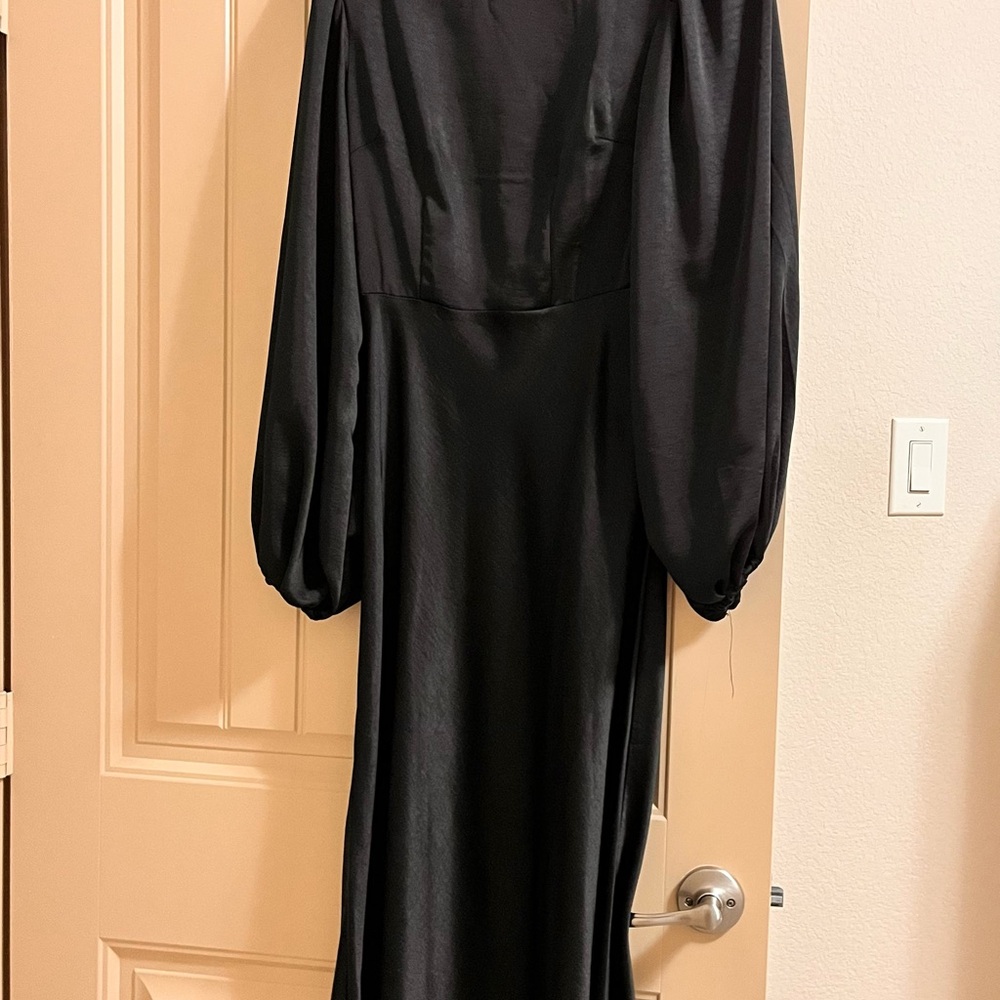 Boohoo Black Long Sleeve Dress